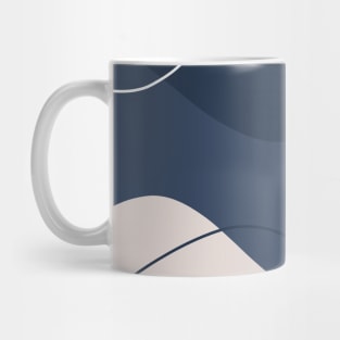 Abstract Organic Shapes Cream, Pink and Blue 2 Mug